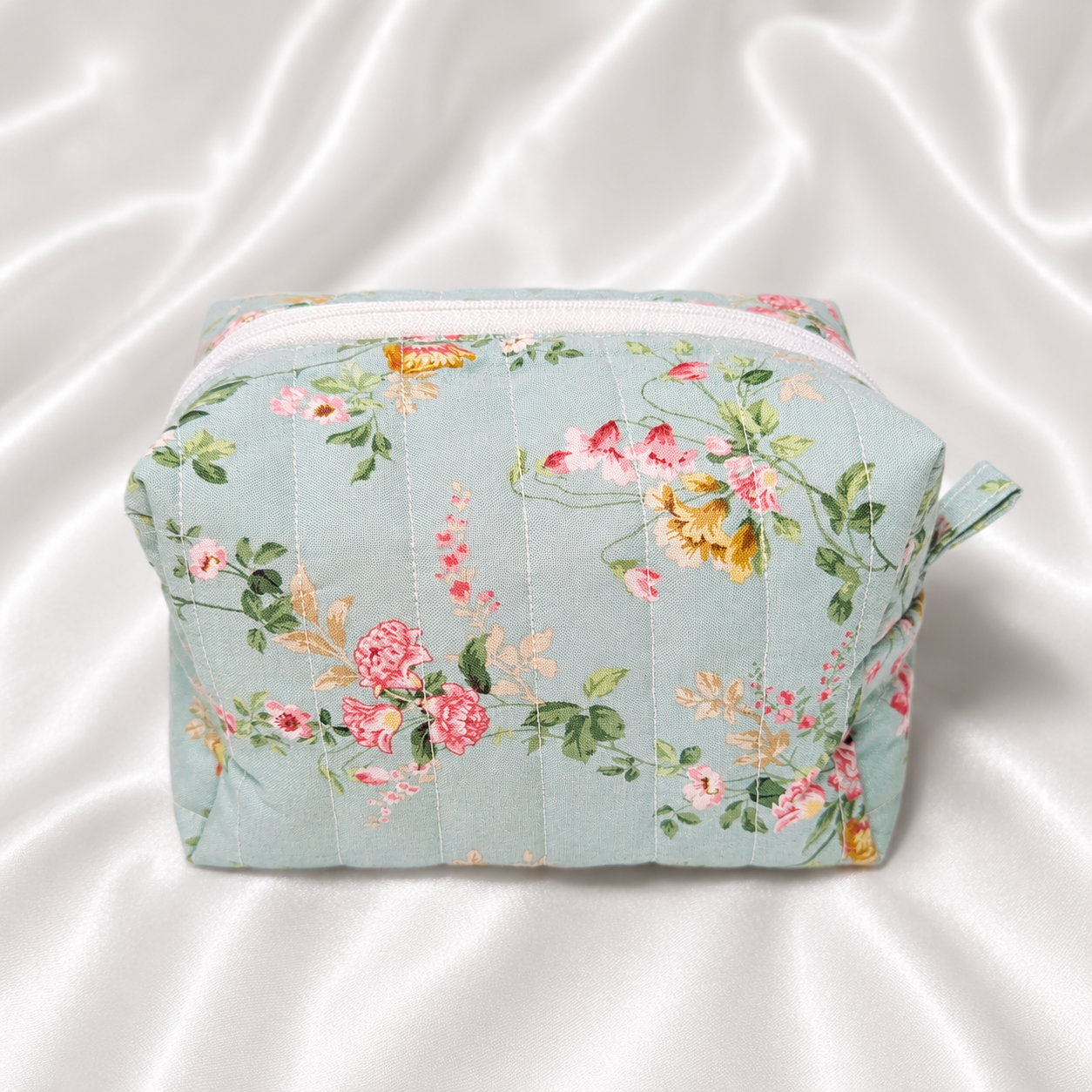 Vintage Rose Small Boxy Makeup Bag