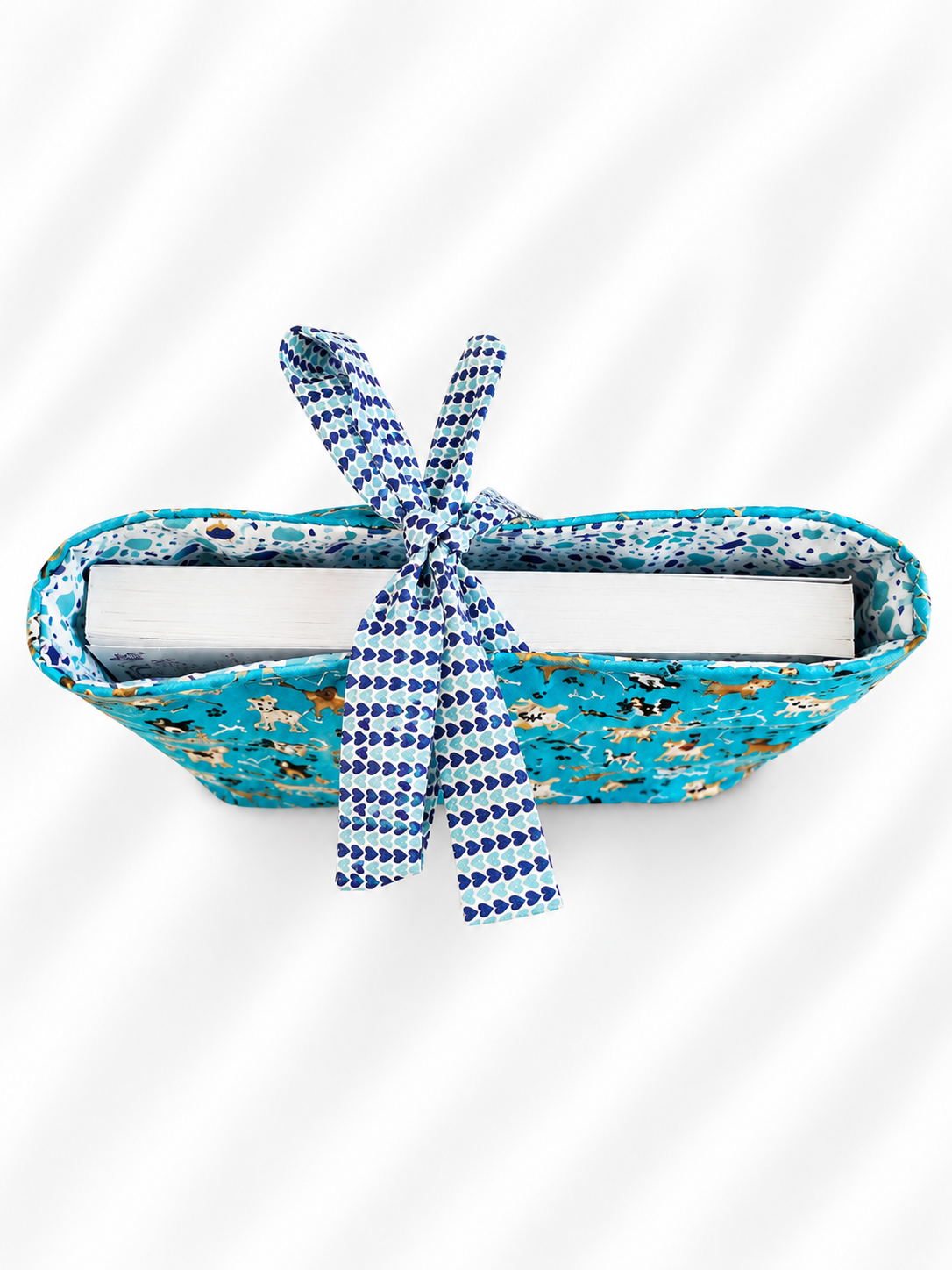Blue Dog Print Book Sleeve