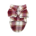 Doggie Design Flannel Dog Shirt Red and White Plaid