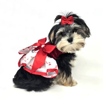 Doggie Design Holiday Dog Harness Dress Candy Canes