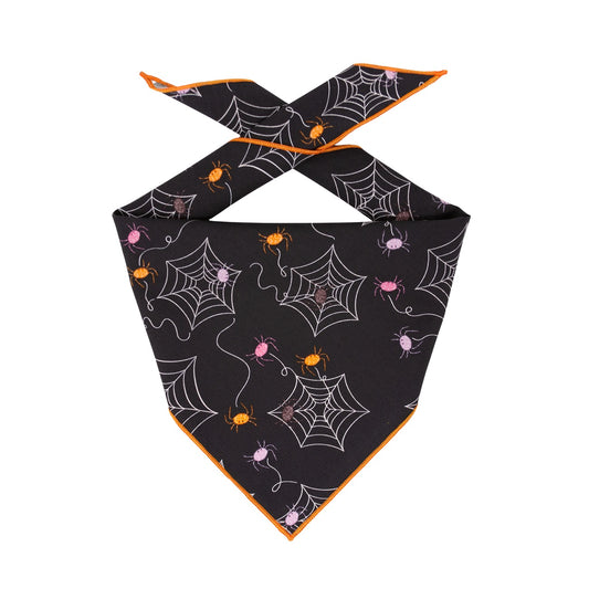 Halloween Dog Bandana Colorful Spiders