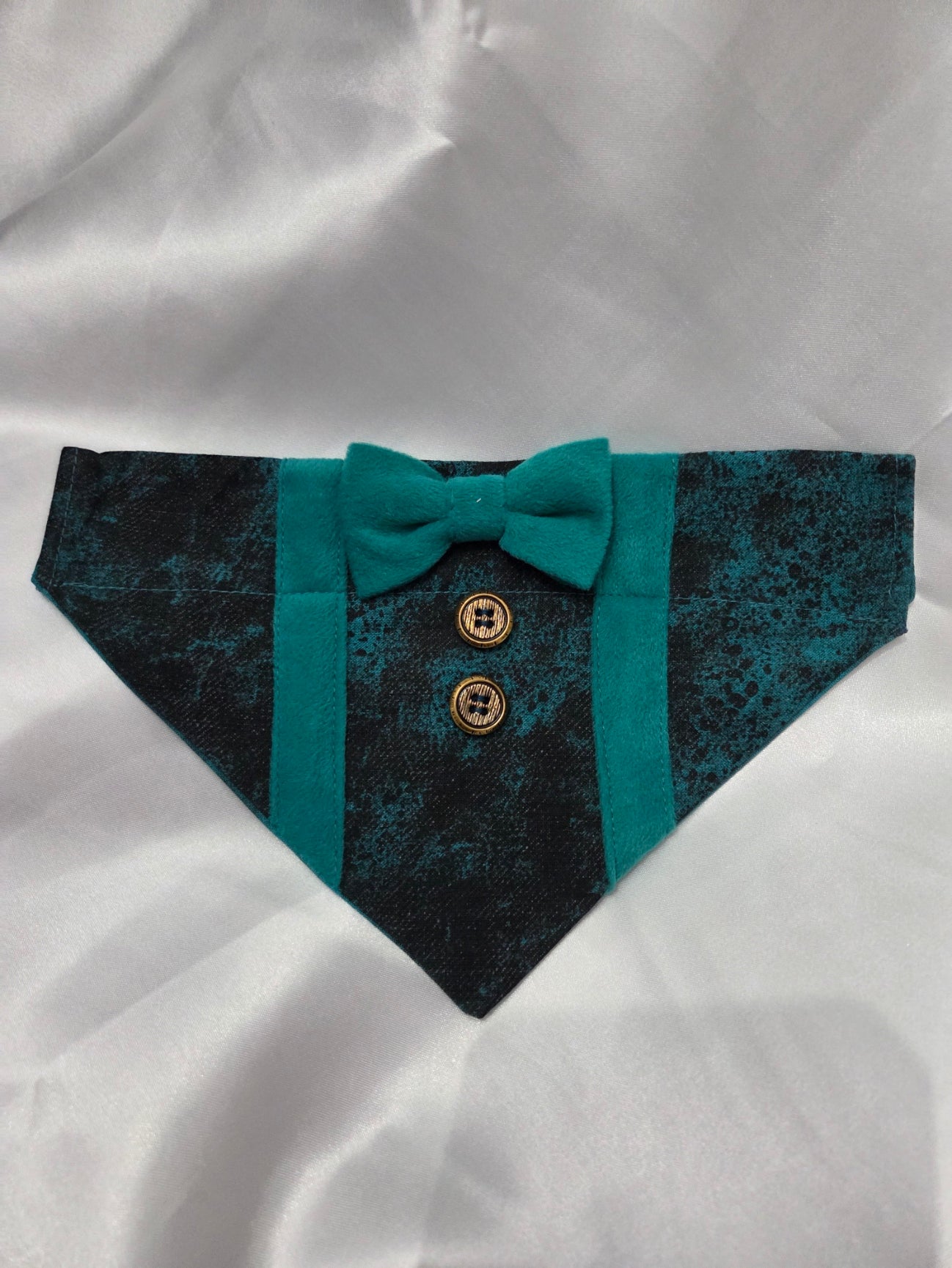 Emerald Tux Pup Over-the-Collar Dog Bandana