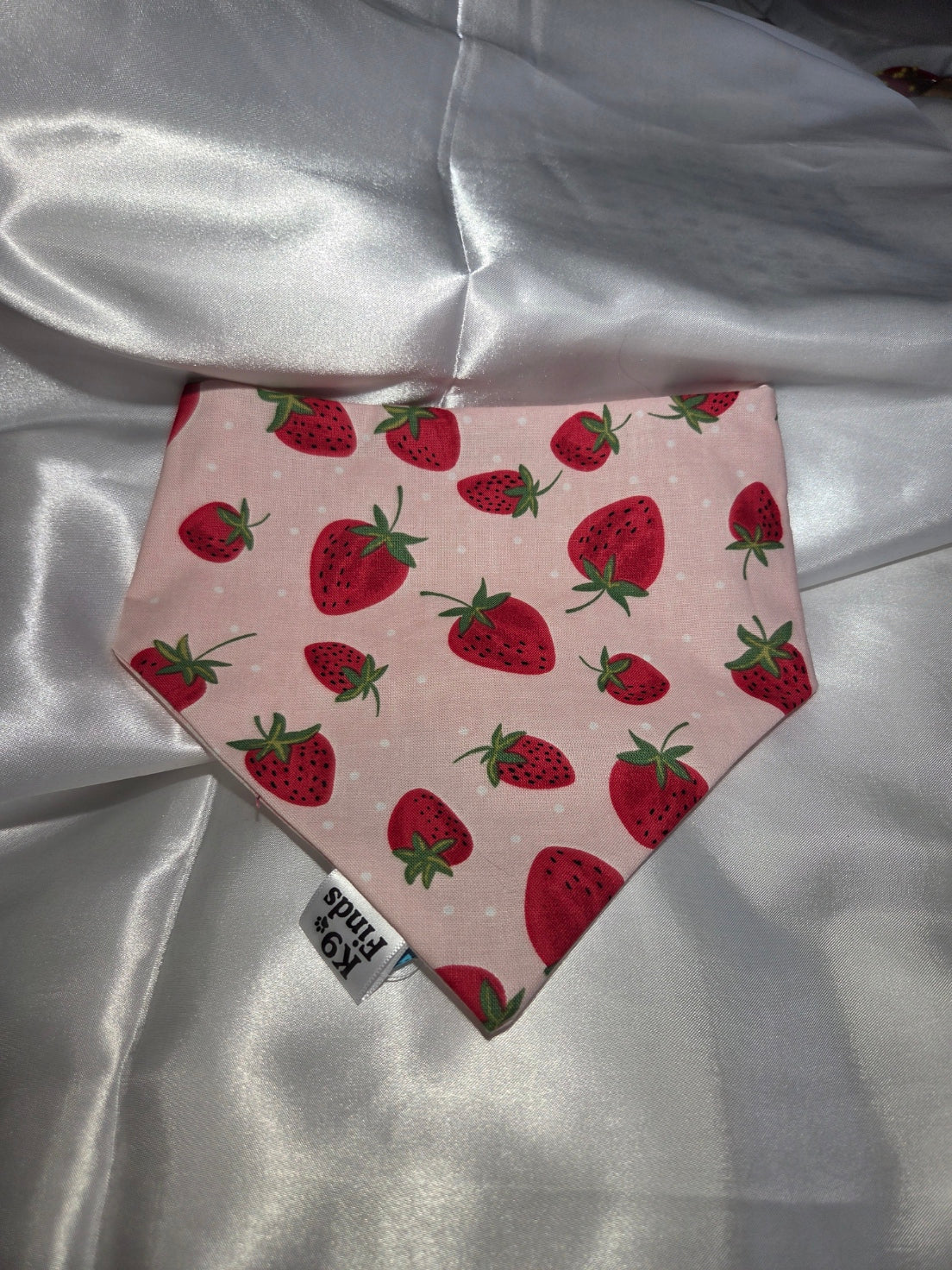 Strawberry Scrunchie Dog Bandana