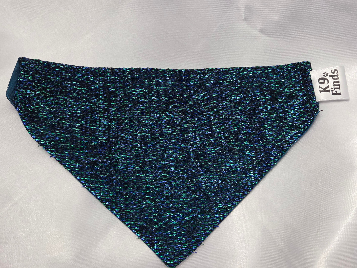Teal Shimmer Over-the-Collar Dog Bandana
