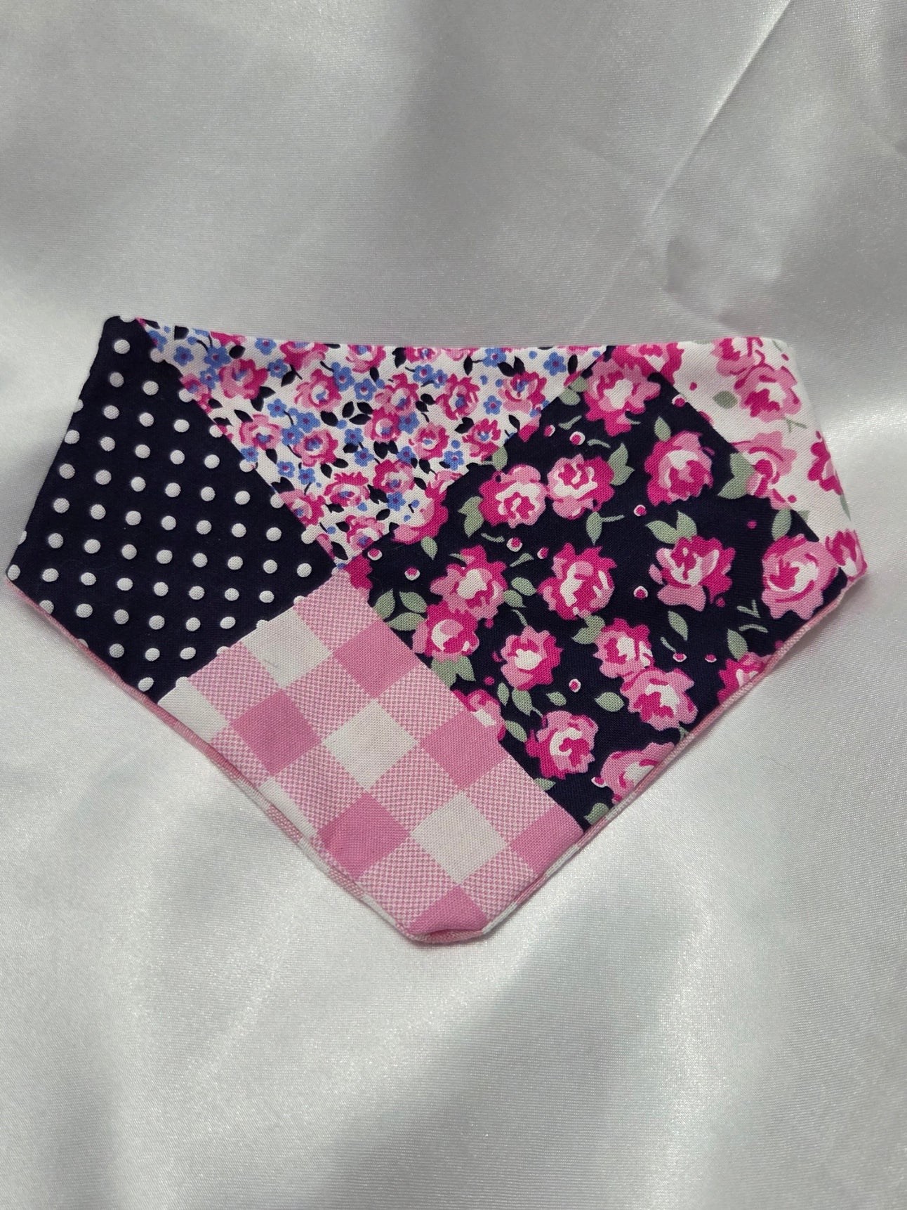 Pink Patchwork Scrunchie Bandana