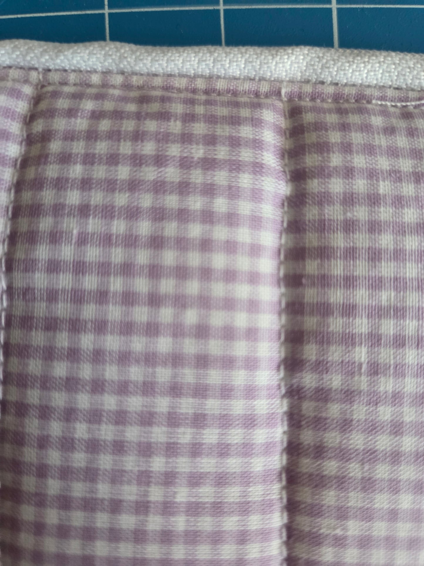 Lavender Gingham Keychain Wallet