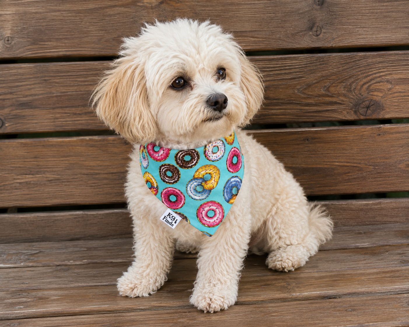 Donut Scrunchie Dog Bandana