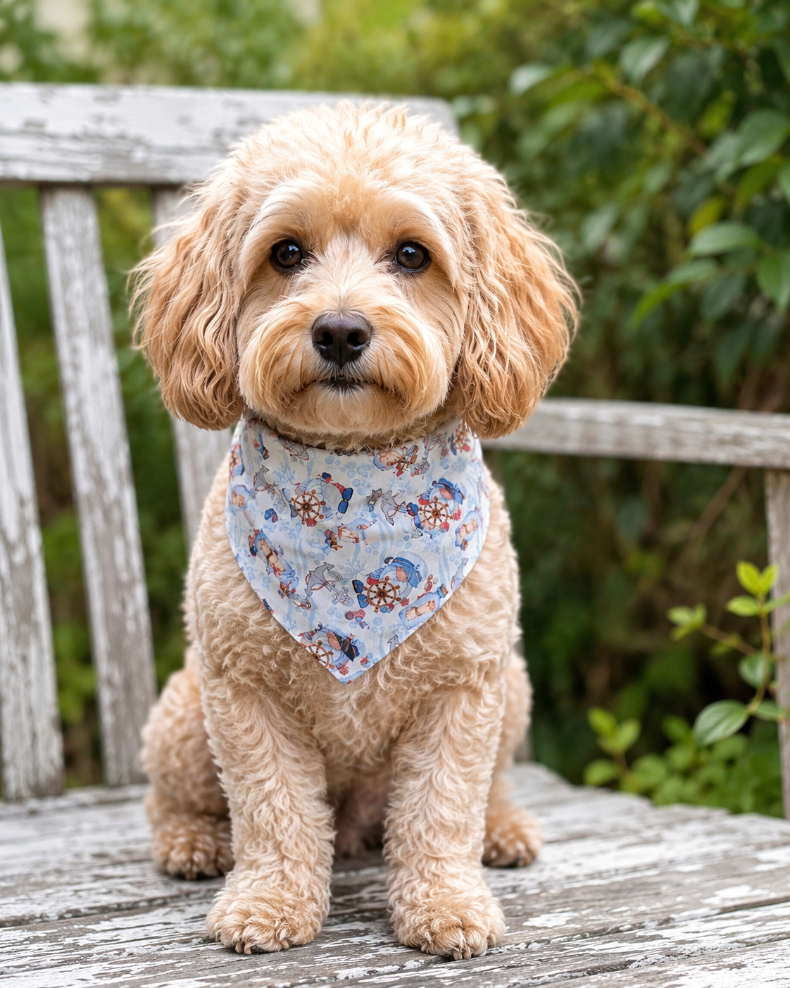 Nautical Gnome Scrunchie Dog Bandana