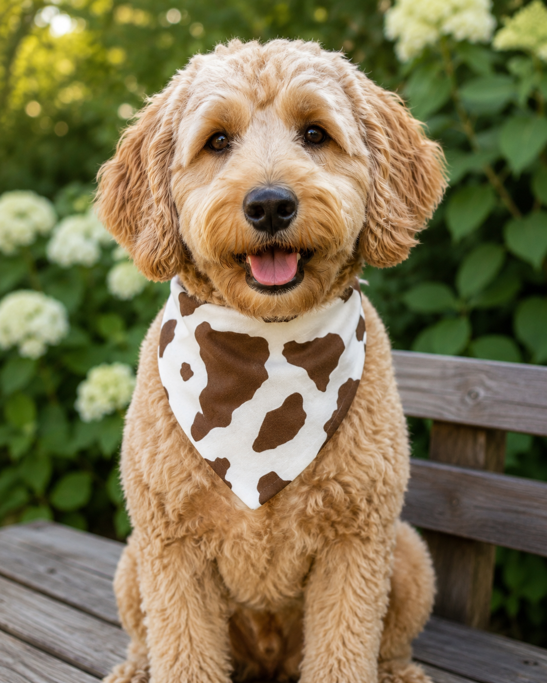 Cow Print Over-the-Collar Dog Bandana