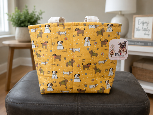 Sunny Pups Quilted Tote Bag