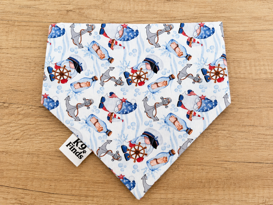 Nautical Gnome Scrunchie Dog Bandana