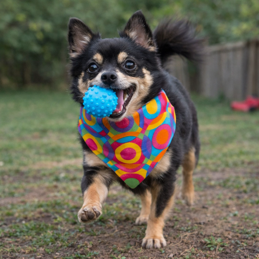 Retro Swirls Scrunchie Dog Bandana