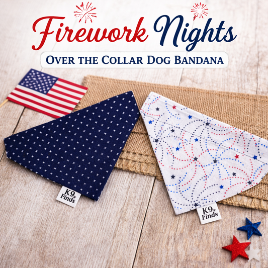 Firework Nights Over the Collar Dog Bandana