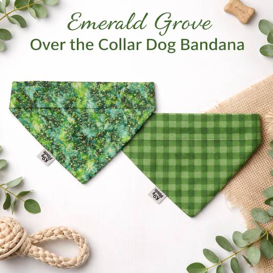 Emerald Grove Over the Collar Dog Bandana