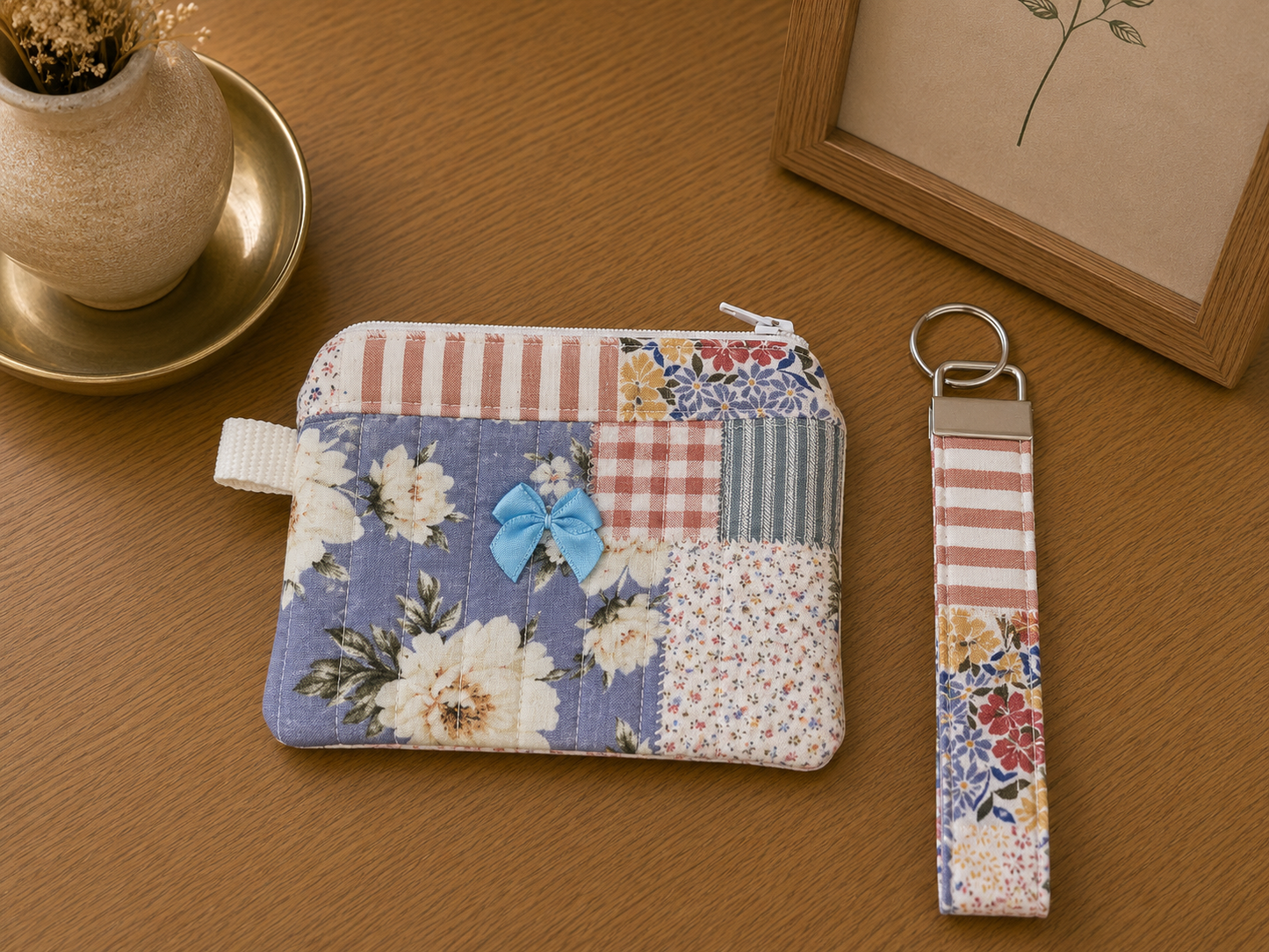 Handmade Keychain Wallet & Wristlet Sets (Pick Your Design)