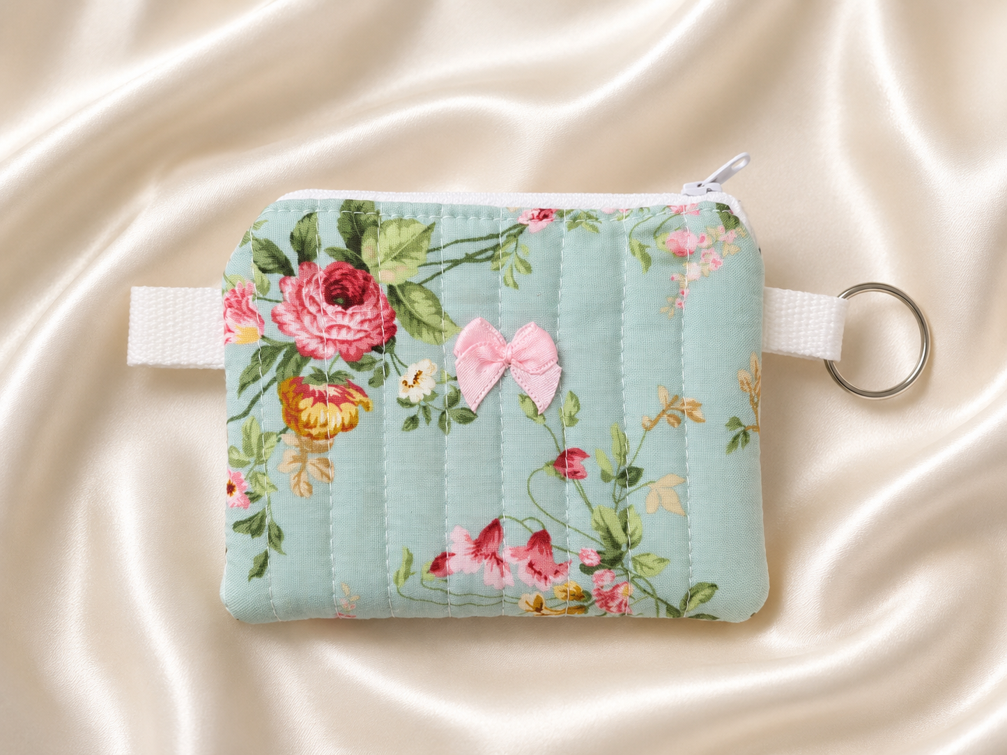 Quilted Keychain Wallet | Small Zipper Wallet (Pick Your Design)