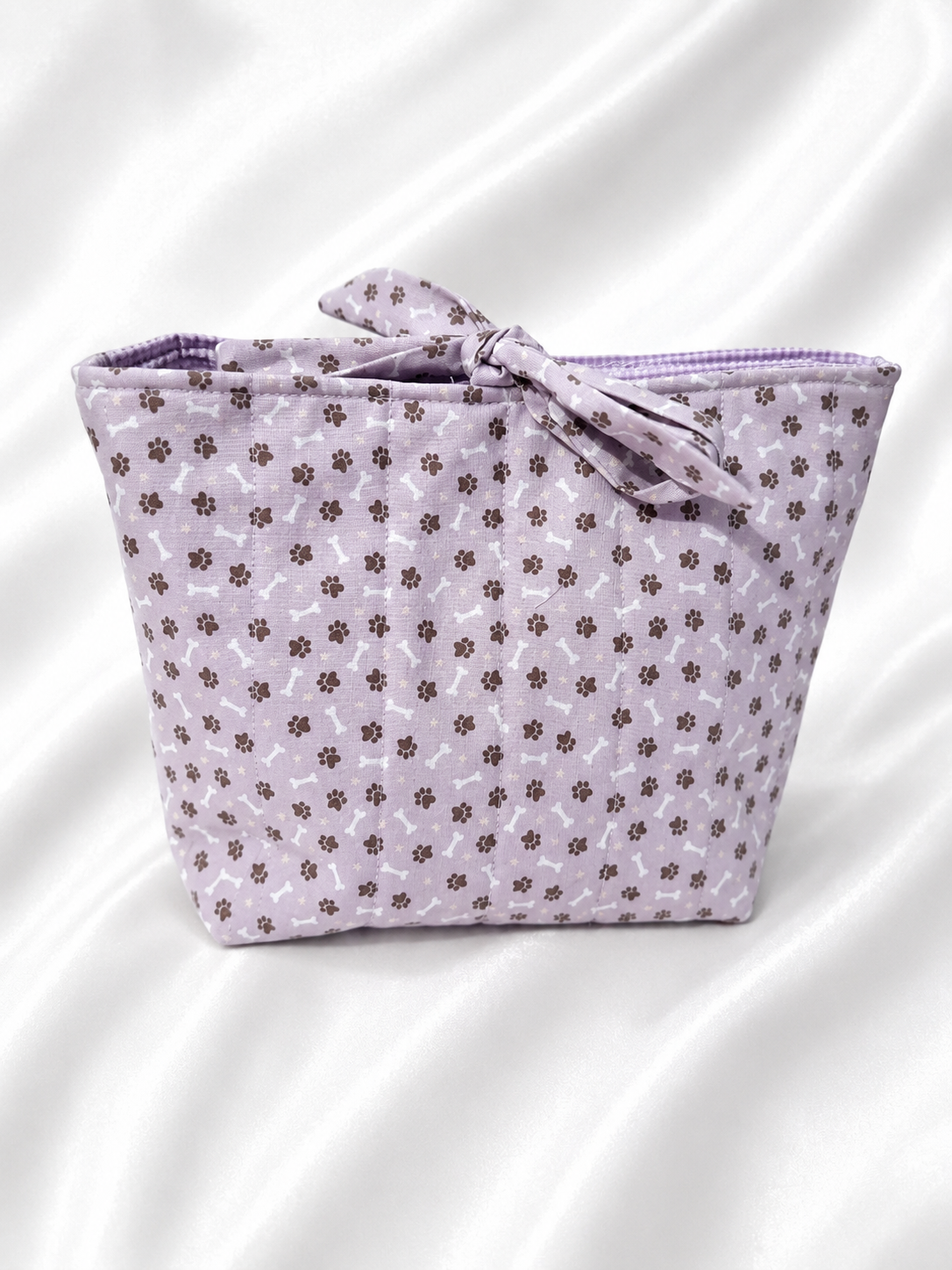 Lavender Paw Print Bible Book Tote