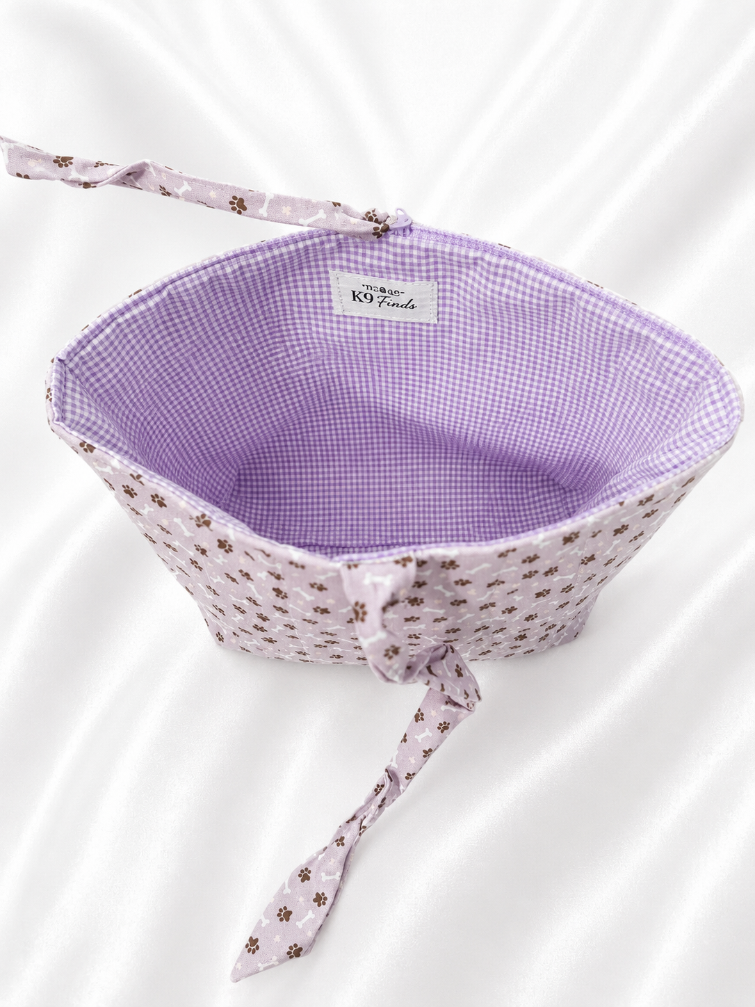 Lavender Paw Print Bible Book Tote