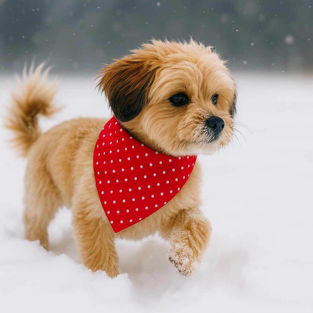 Christmas Dog Bandana Snowman Joy Over The Collar