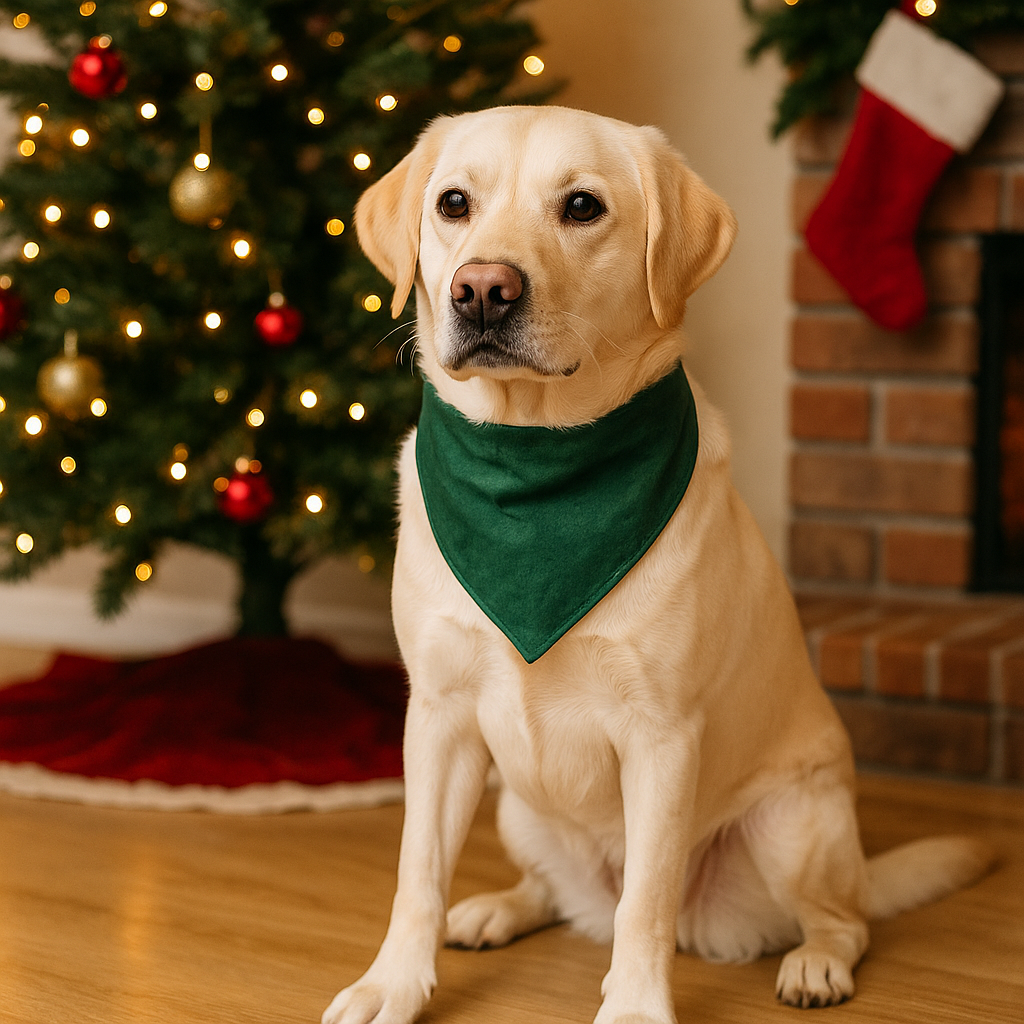 Reversible Christmas Over the Collar Dog Bandana