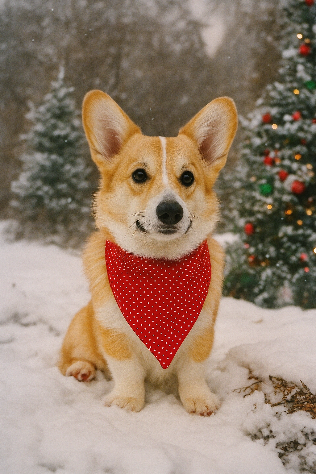 Santa’s Little Helper Scrunchie Dog Bandana