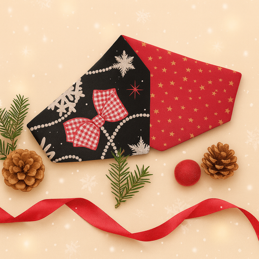 Bows & Snowflakes Scrunchie Bandana