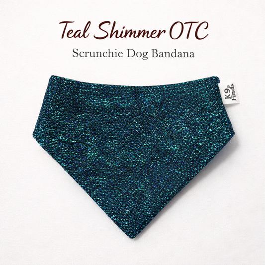 Teal Shimmer Over-the-Collar Dog Bandana