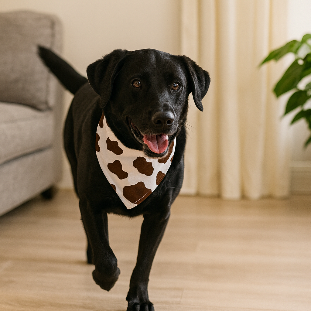 Reversible Cow Print Over the Collar Dog Bandana