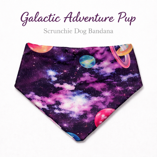 Galactic Adventure Pup Scrunchie Dog Bandana