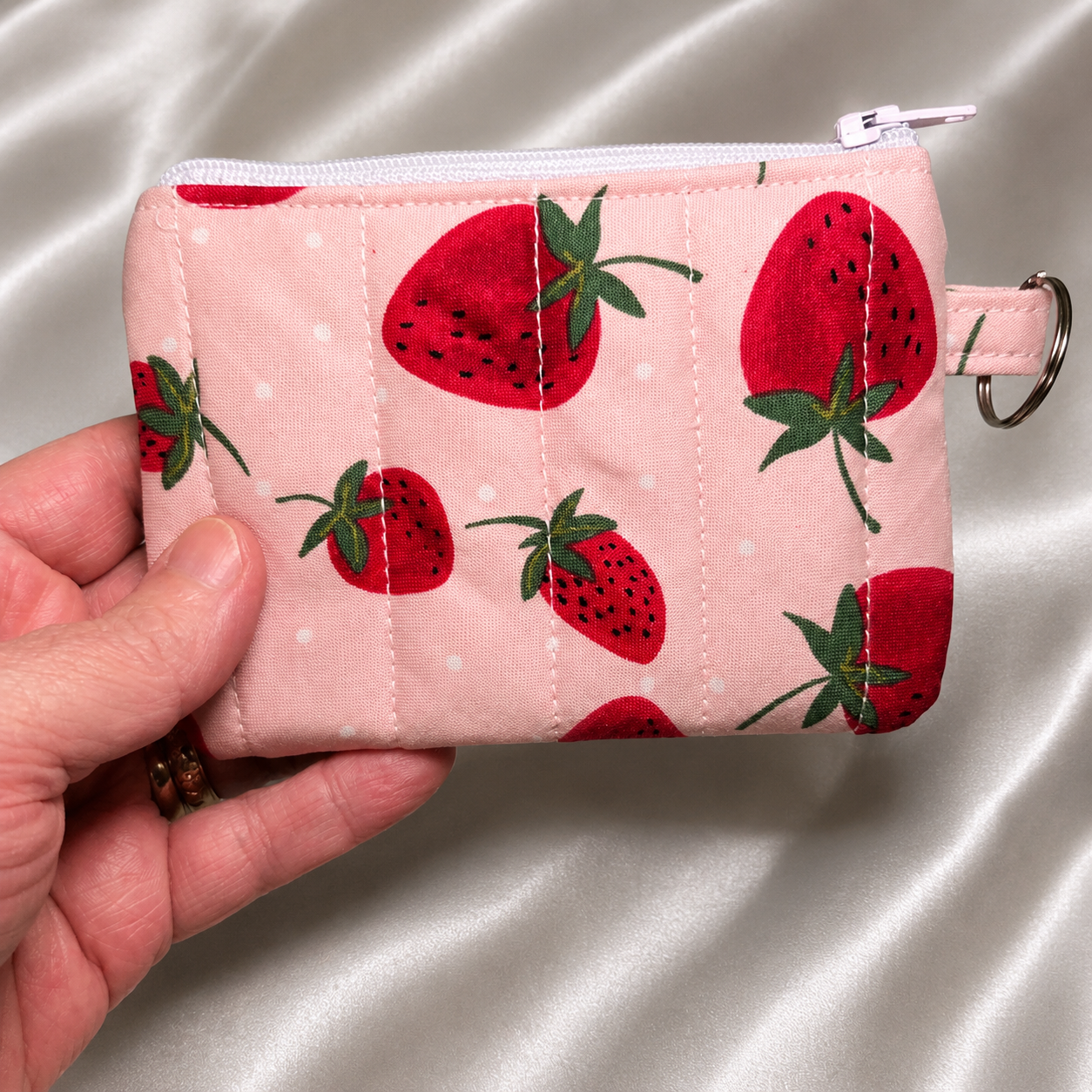 Strawberry Keychain Wallet