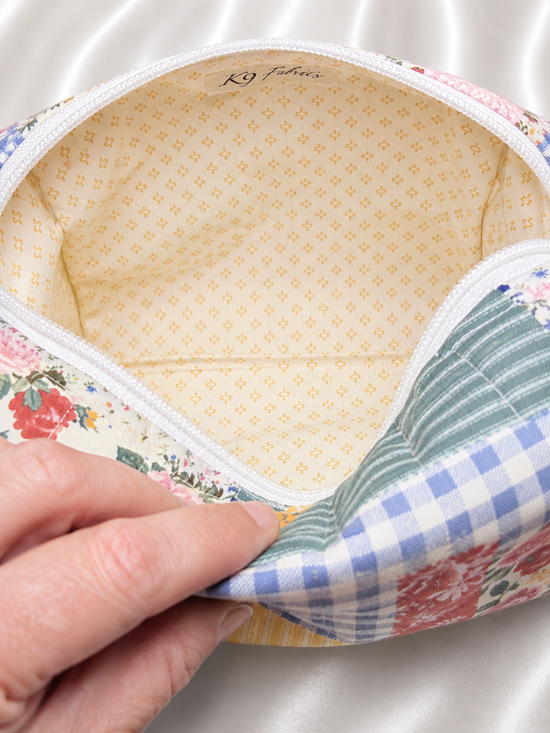 Cottage Patchwork Boxy Makeup Bag