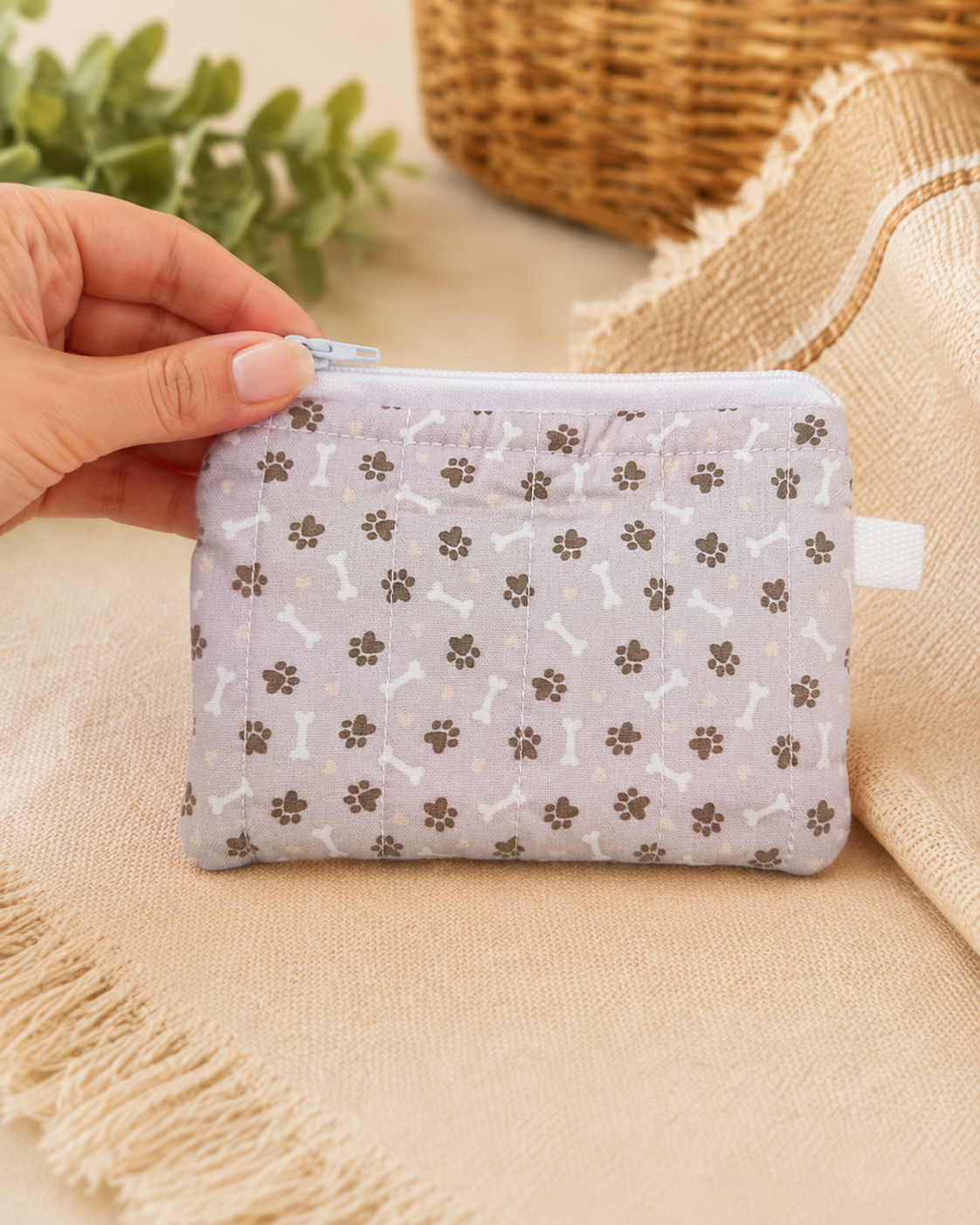 Quilted Keychain Wallet | Small Zipper Wallet (Pick Your Design)