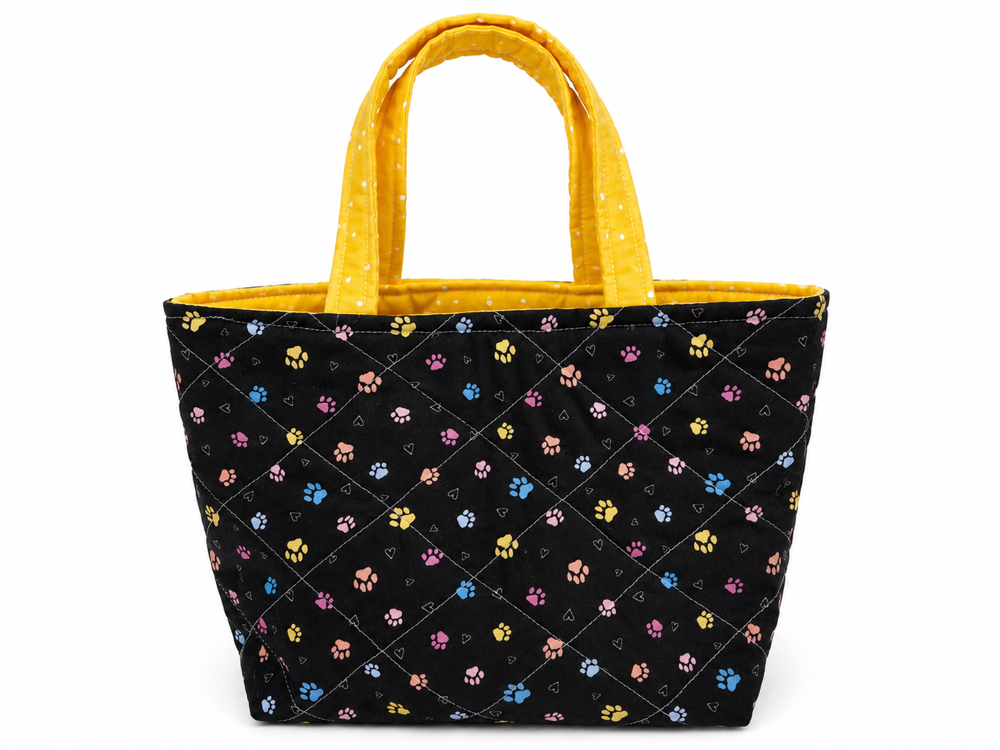 Black Paw Print Book Tote