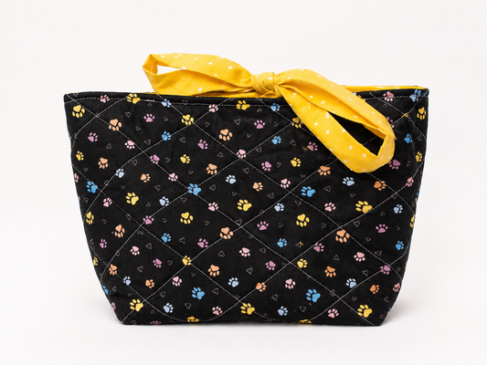 Black Paw Print Book Sleeve