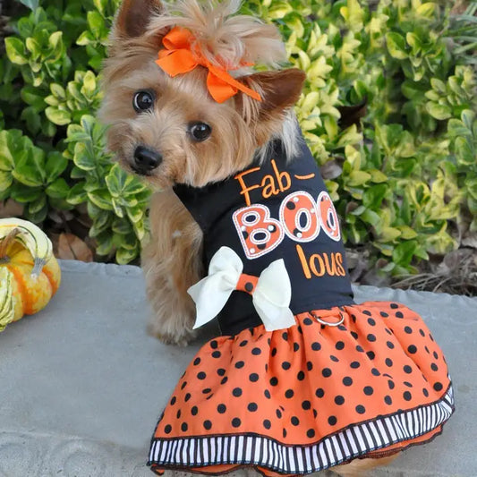 Halloween Dog Harness Dress by Doggie Design Fab Boo Lous