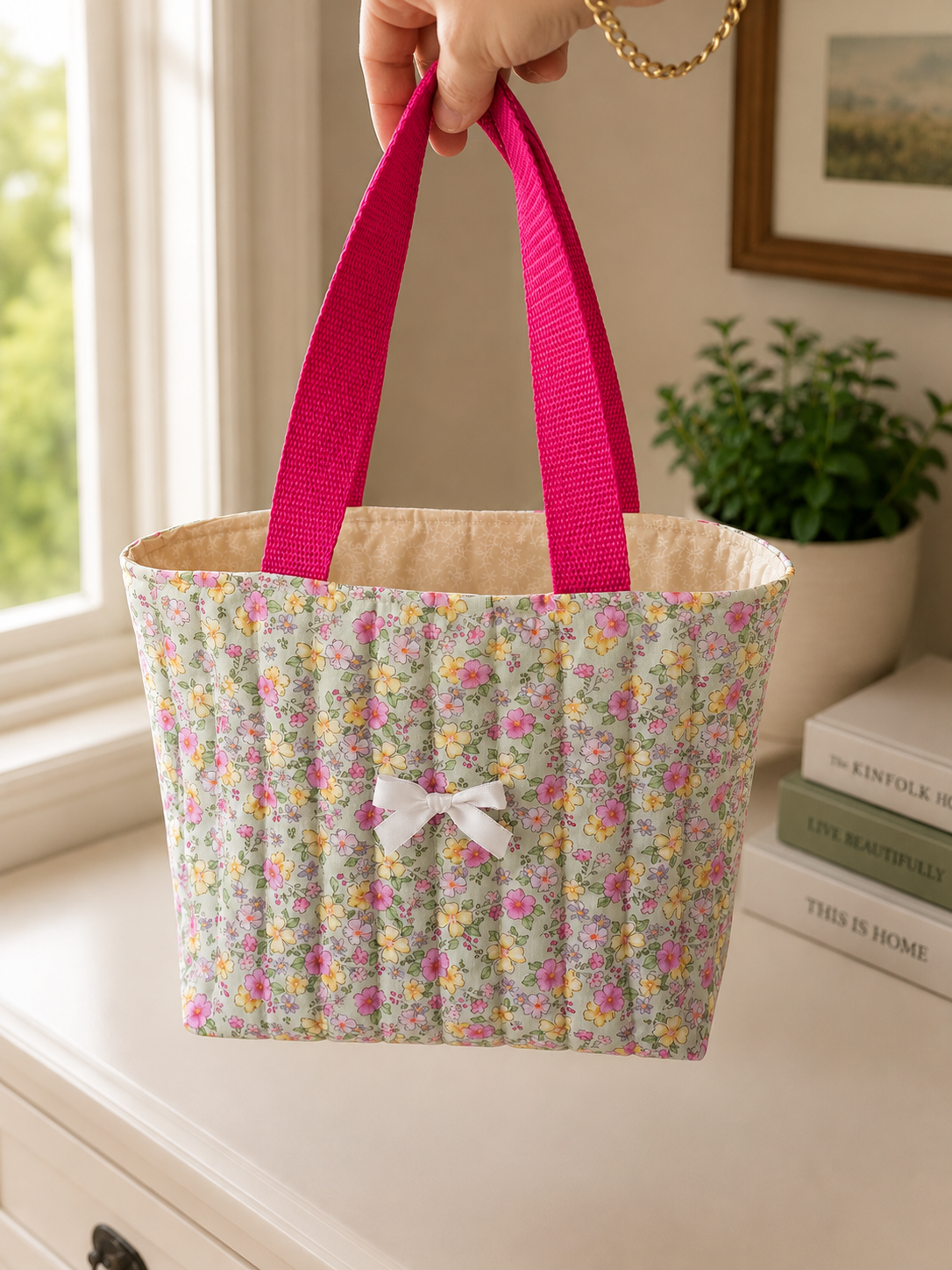 Quilted Small Tote Bag