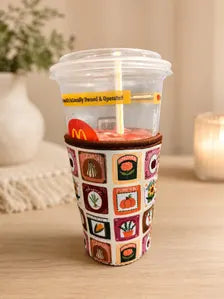 Medium Fall Cup Cozy | 20–24 oz Hot & Cold Drink Sleeve