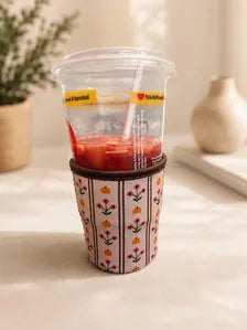 Small Fall Cup Cozy | 16–20 oz Hot & Cold Drink Sleeve