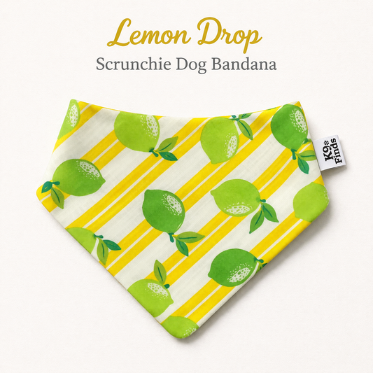 Lemon Drop Scrunchie Dog Bandana