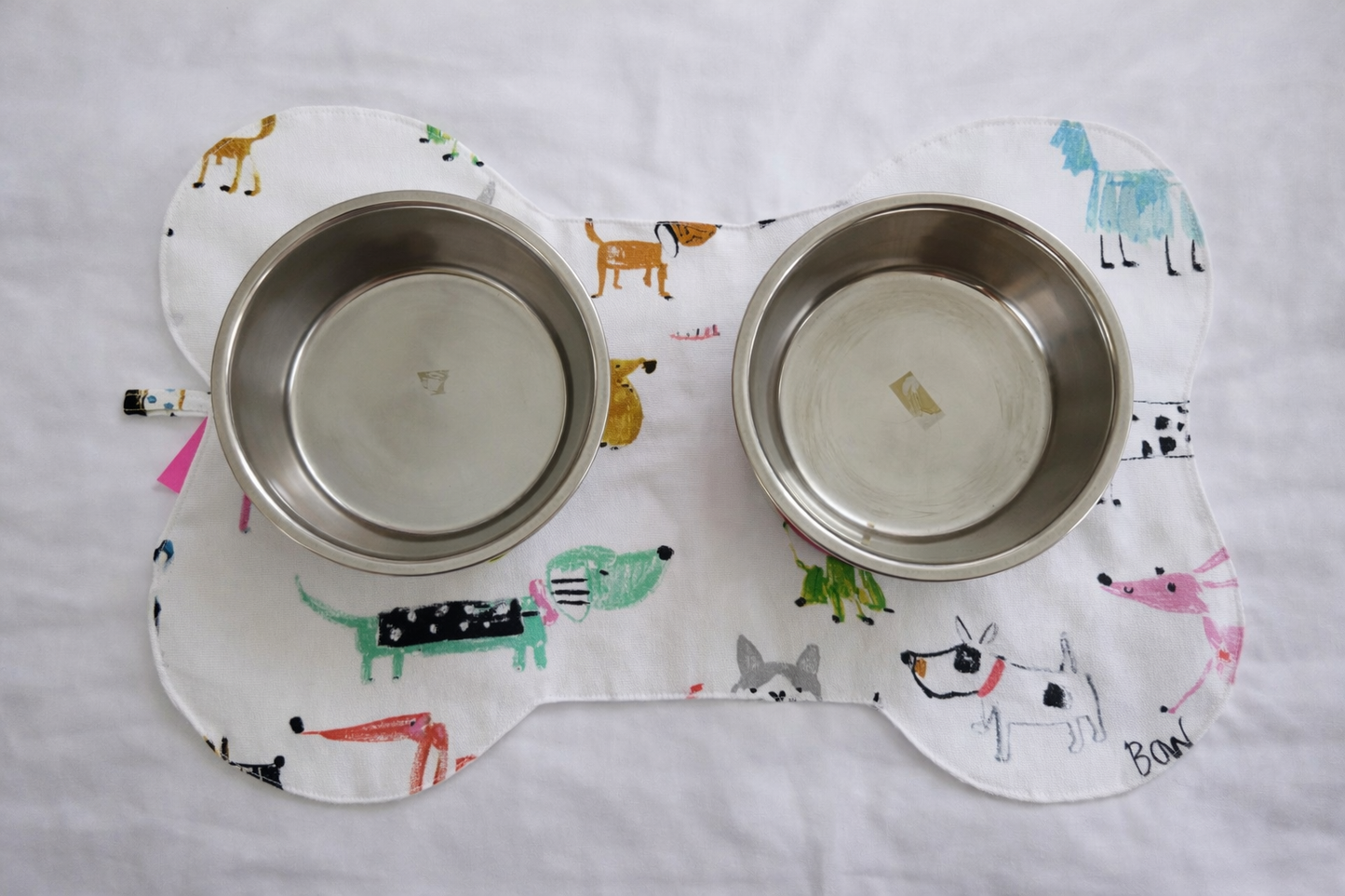 Painted Pups Dog Dish Mat