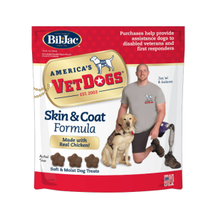 Bil-Jac VetDogs Veteran's K-9 Corps Skin & Coat Formula, Soft & Moist Dog Treats, Chicken, 10 oz