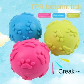 3pcs Pet Dog Toy Footprint Sounding Balls - 6cm TPR Rubber Toy Balls