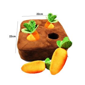 12 Plush Carrots Enrichment Dog Puzzle Toys Hide and Seek Carrot Farm Dog Toys Carrot Patch Dog Snuffle Toy for Puppies and Large Dogs