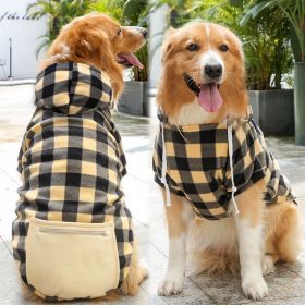 Plaid Dog Hoodie - Classic Christmas Pet Sweater with Hat & Pocket for Small & Medium Dogs