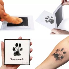 Pet Paw Print & Handprint Kit - Clean Touch Ink Pad for Dogs & Cats (3.7 x 2.2in)