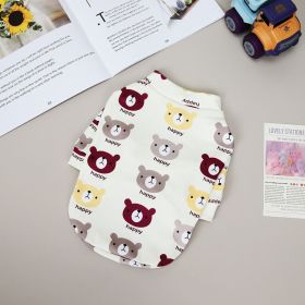 Pet clothes Dog clothes Autumn and winter new cat pet clothes Two leg sweater 22 Happy bear bottoming shirt