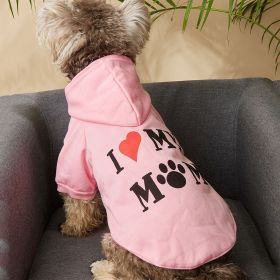 I Love My Mom Pet Hoodie - Cute & Cozy Apparel for Small & Medium Dogs & Cats