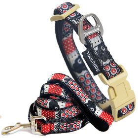 Touchdog 'Owl-Eyed' Tough Stitched Embroidered Collar and Leash