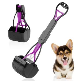 Portable 23'' Dog Pooper Scooper - Easy Cleanup for All Surfaces, Lightweight & Durable, Pink Design for Small Dogs