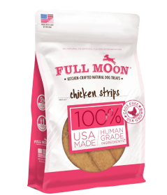 Full Moon All Natural Human Grade Dog Treats, Chicken Strips, 12 Oz.